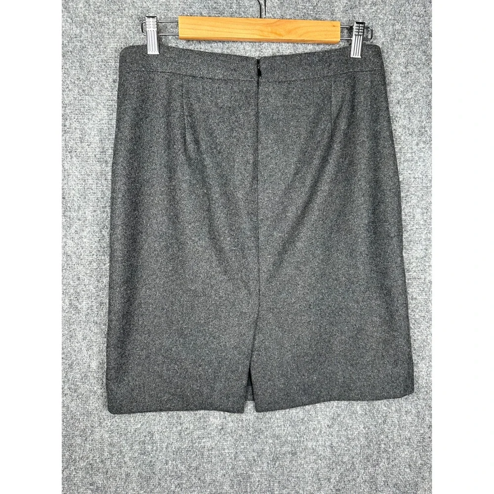 J.Crew Womens Pencil Skirt Size 6 Gray Wool Blend Professional Office Workwear